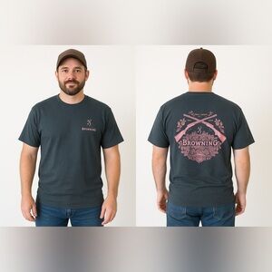 Browning size large men’s gray T-shirt